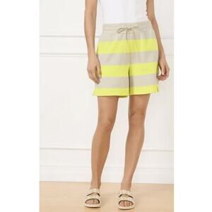 NWT T by Talbots French Terry Shorts - Rally Stripe Size M Petite Chic Knit